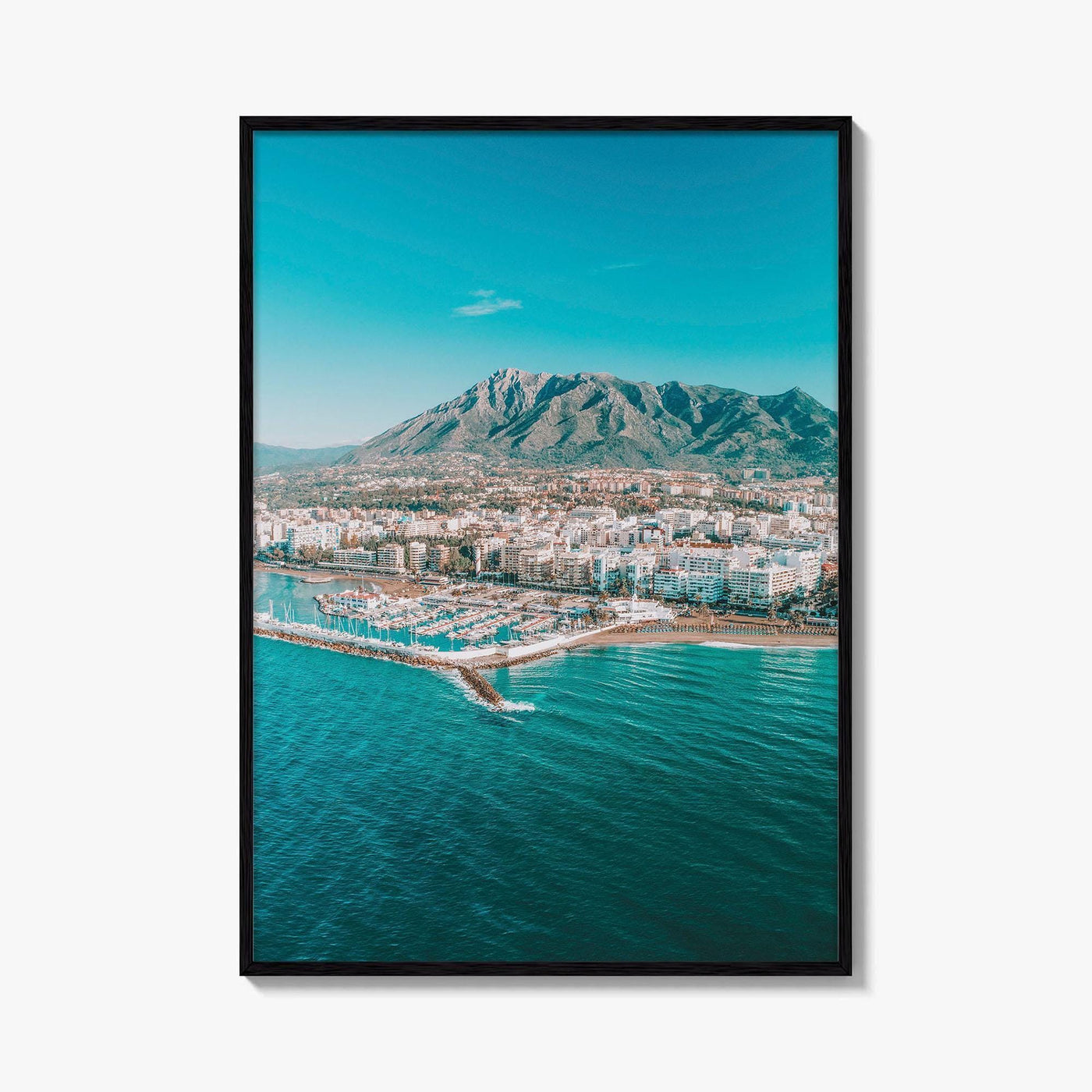 Marbella Fine Art Photo Print, Aerial Panorama, Costa Del Sol, Spain Wall Decor Poster