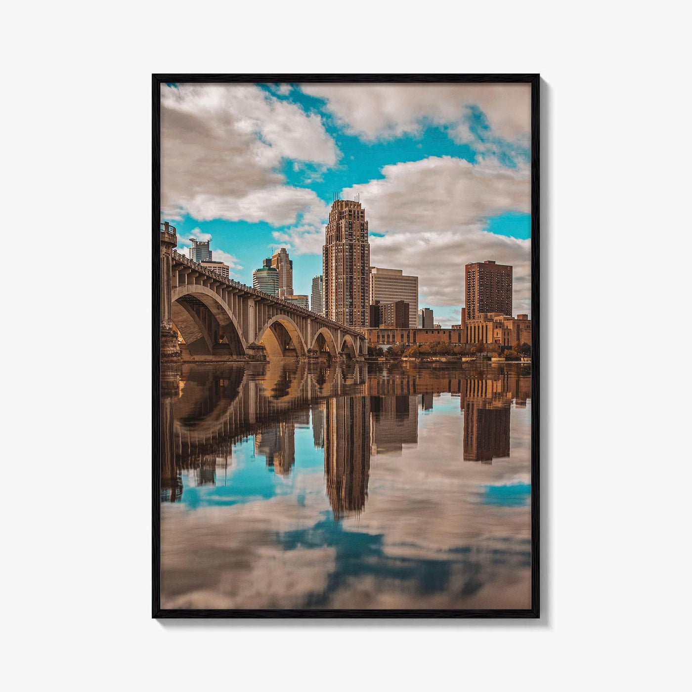 Minneapolis Skyline Fine Art Photo Print, Mississippi River, Minnesota MN USA Wall Poster