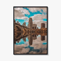 Minneapolis Skyline Fine Art Photo Print, Mississippi River, Minnesota MN USA Wall Poster