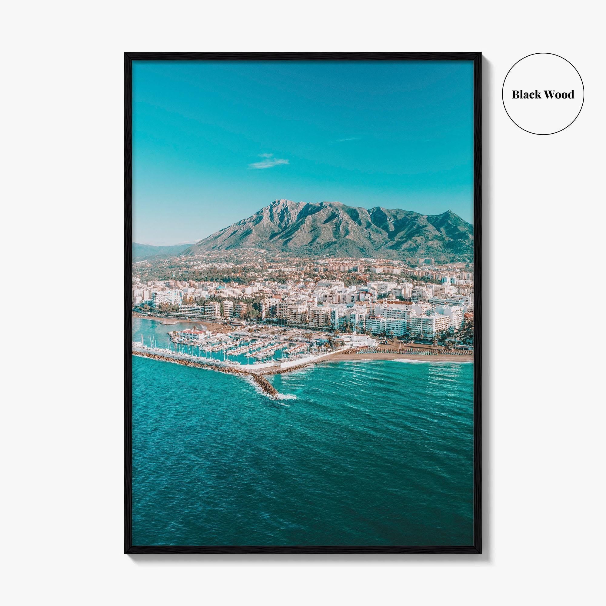 Marbella Fine Art Photo Print, Aerial Panorama, Costa Del Sol, Spain Wall Decor Poster
