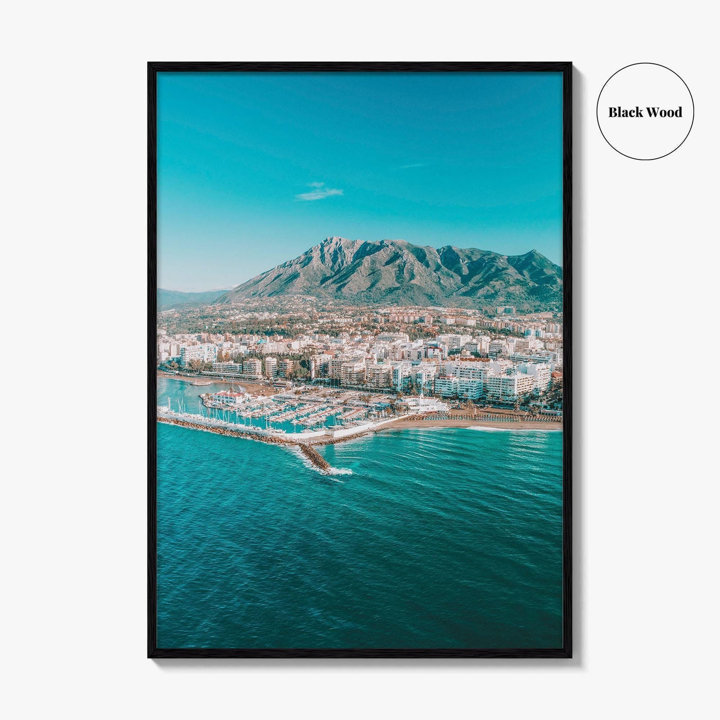 Marbella Fine Art Photo Print, Aerial Panorama, Costa Del Sol, Spain Wall Decor Poster