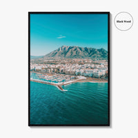 Marbella Fine Art Photo Print, Aerial Panorama, Costa Del Sol, Spain Wall Decor Poster