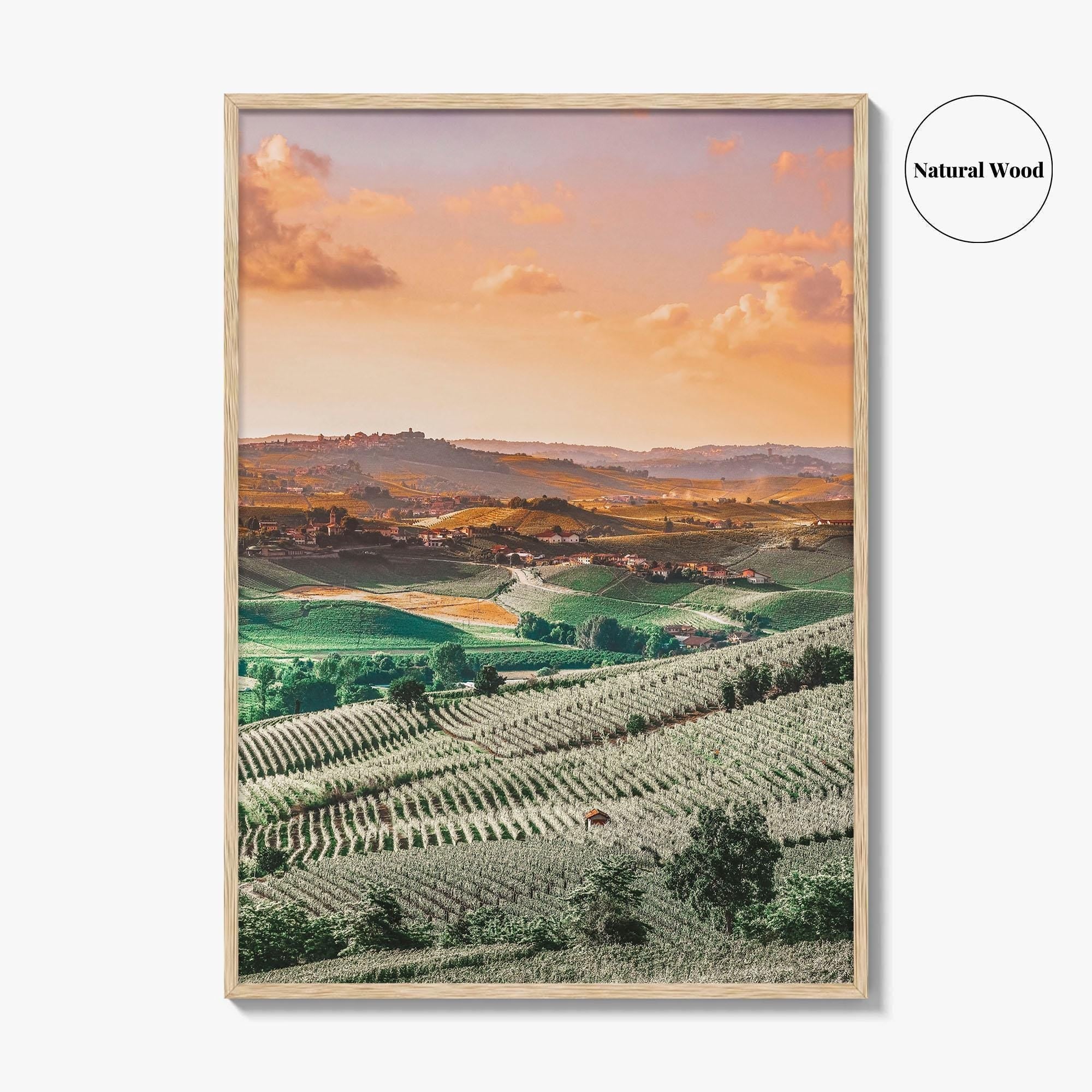 Langhe Fine Art Photo Print, Barolo, Piedmont Italy, Vineyard Landscape Poster, UNESCO