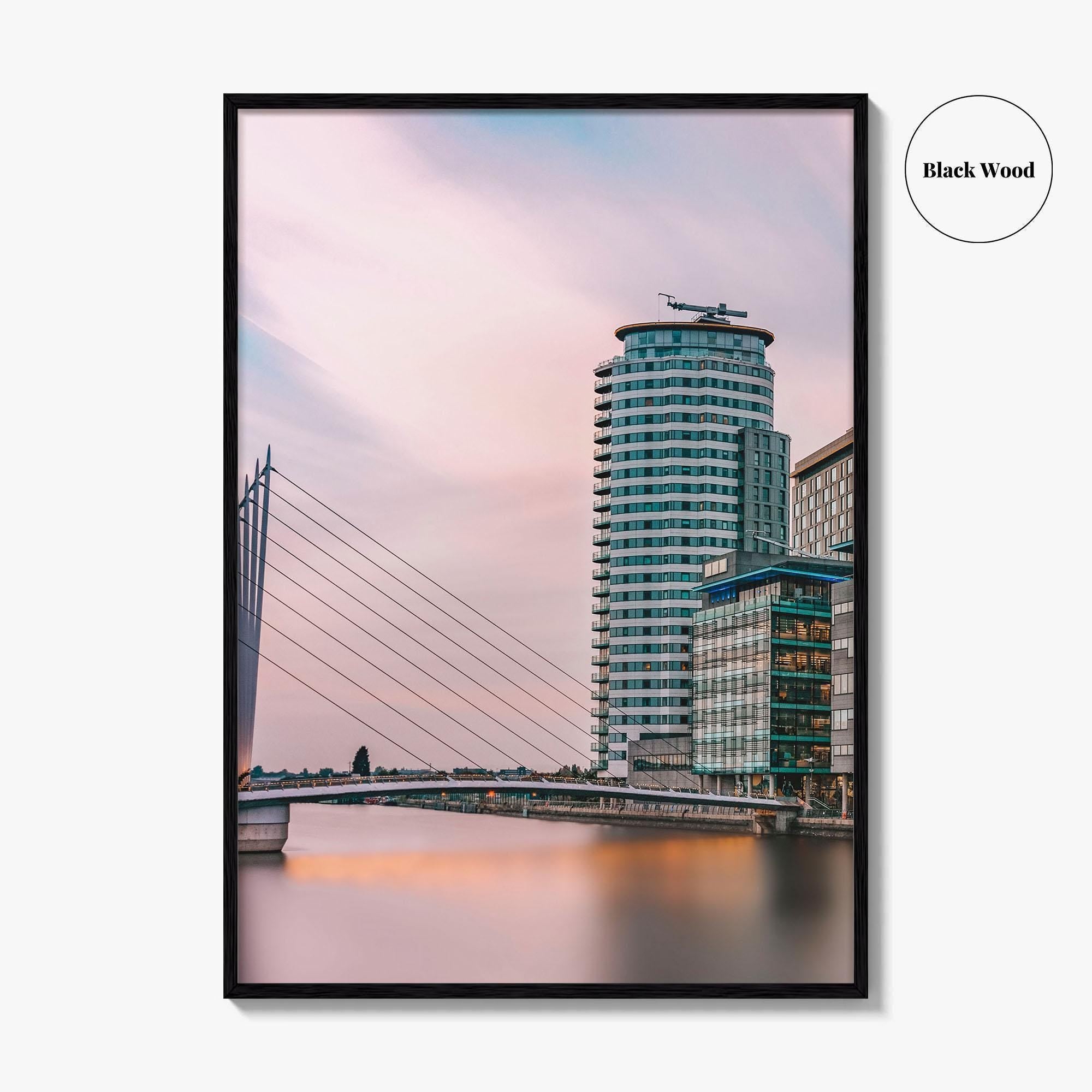 Manchester Fine Art Photo Print, Salford Quays, England UK, Wall Decor Poster