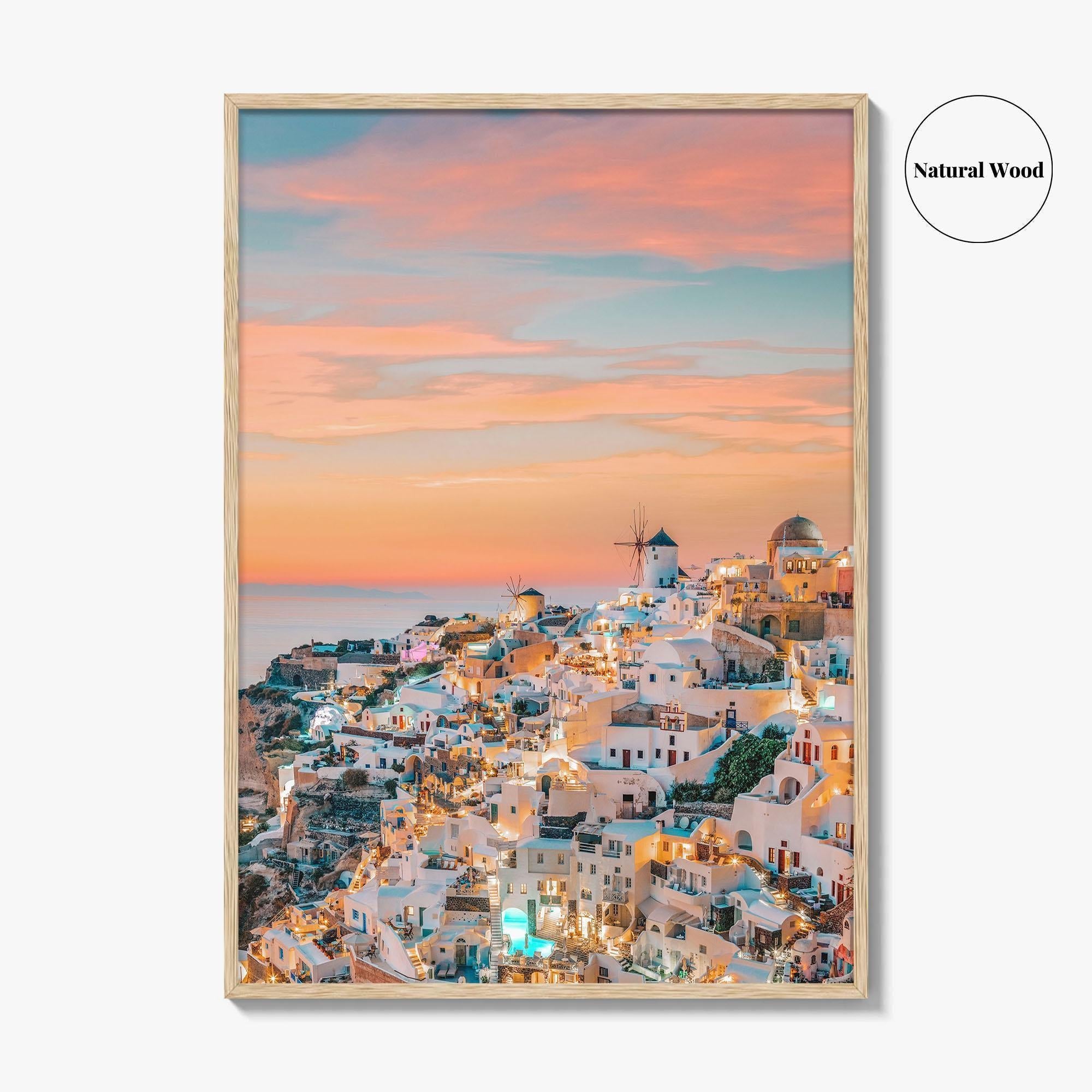 Oia Santorini Greece Fine Art Photo Print, Greek Island Wall Decor Poster