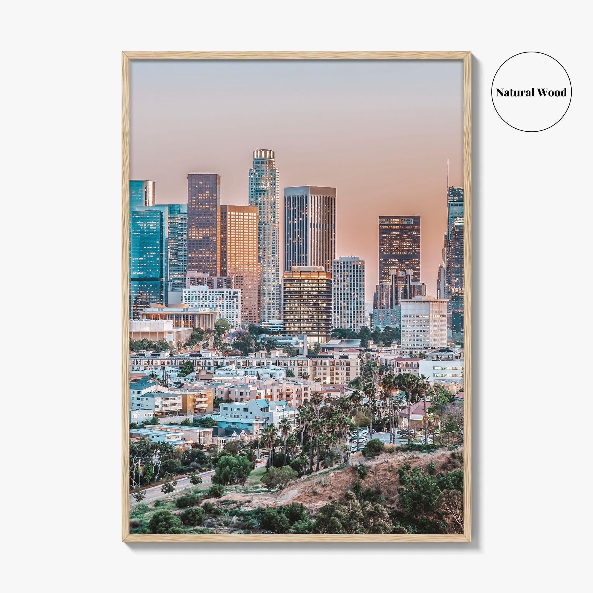 Los Angeles Skyline Fine Art Photo Print, LA, California Poster, USA