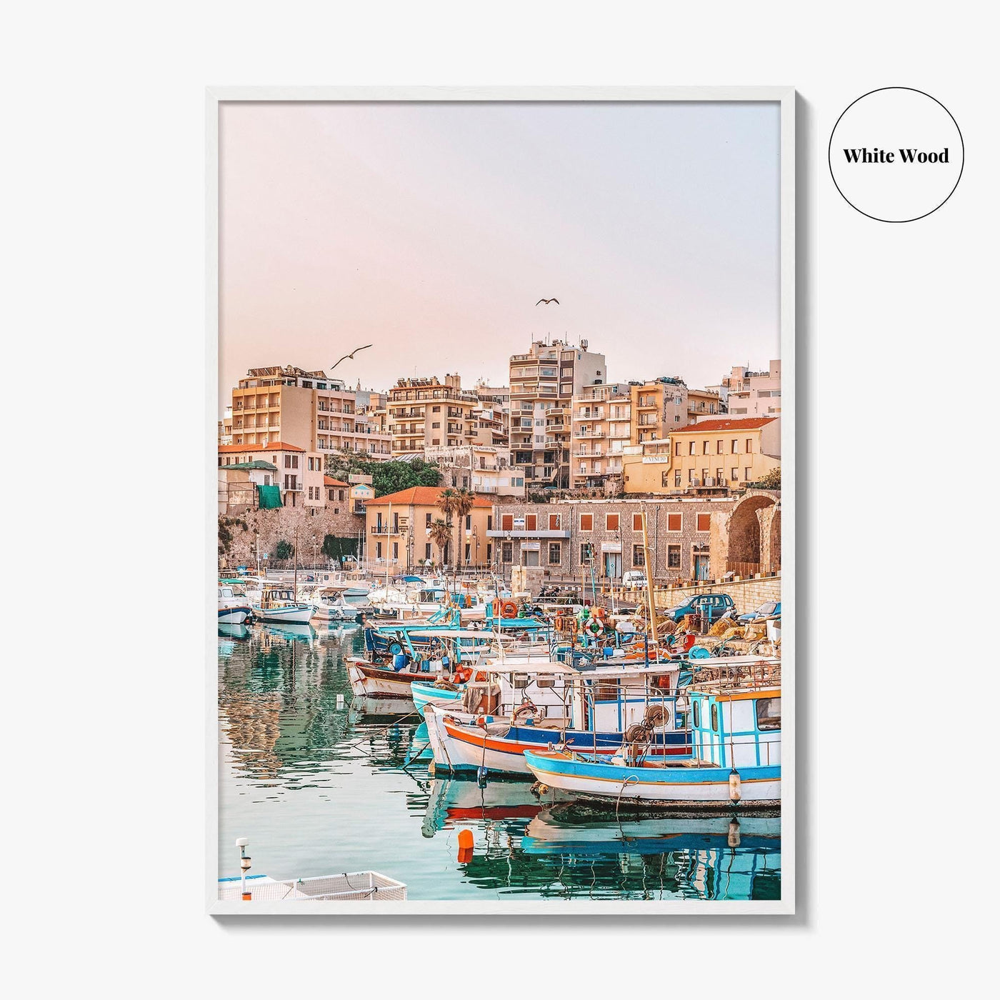Heraklion Fine Art Photo Print, Crete Greece, Old Port Wall Decor Poster, Iraklio