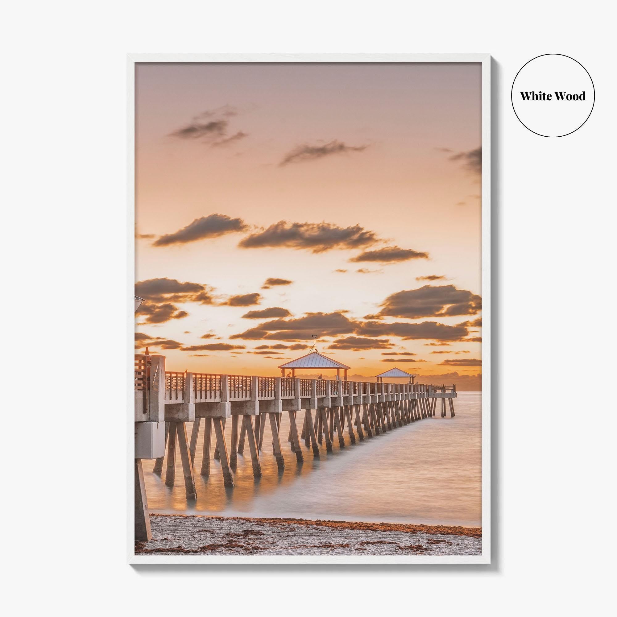 Jupiter Fine Art Photo Print, Juno Beach Pier, Juno Florida USA Poster