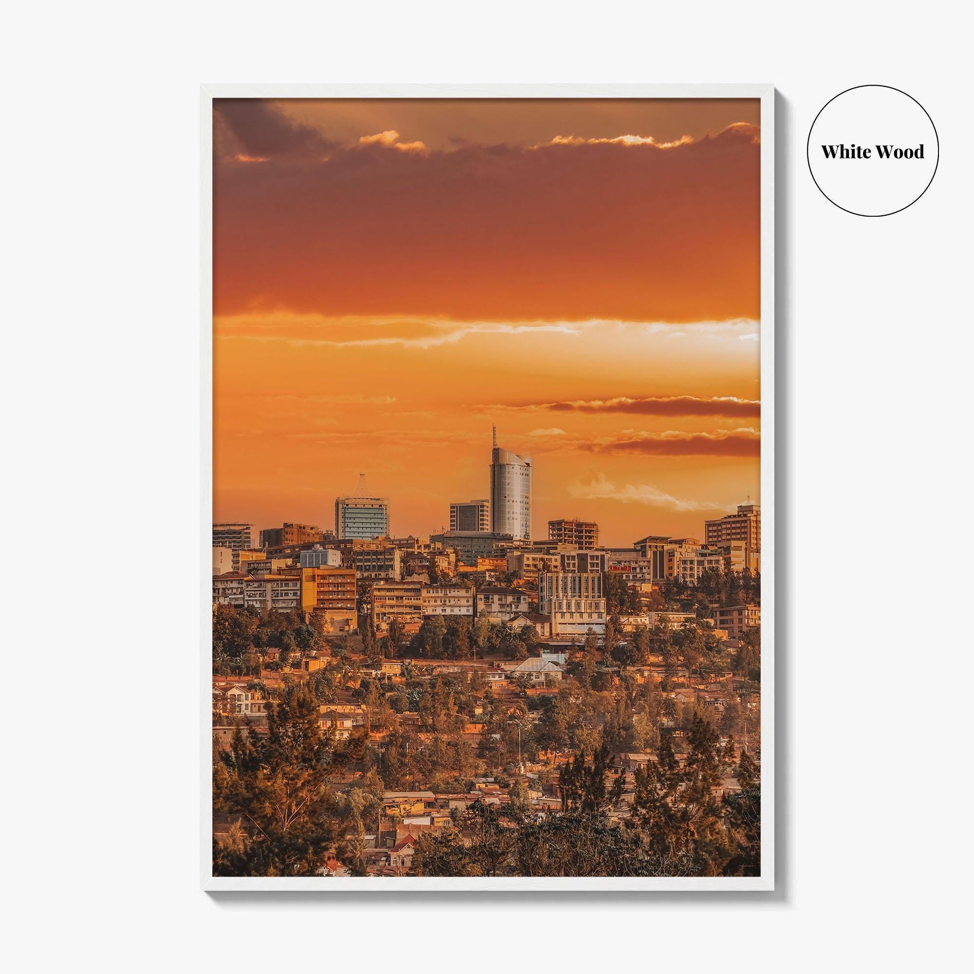 Kigali Skyline Fine Art Photo Print, Rwanda Wall Decor Poster, Downtown Skyscraper