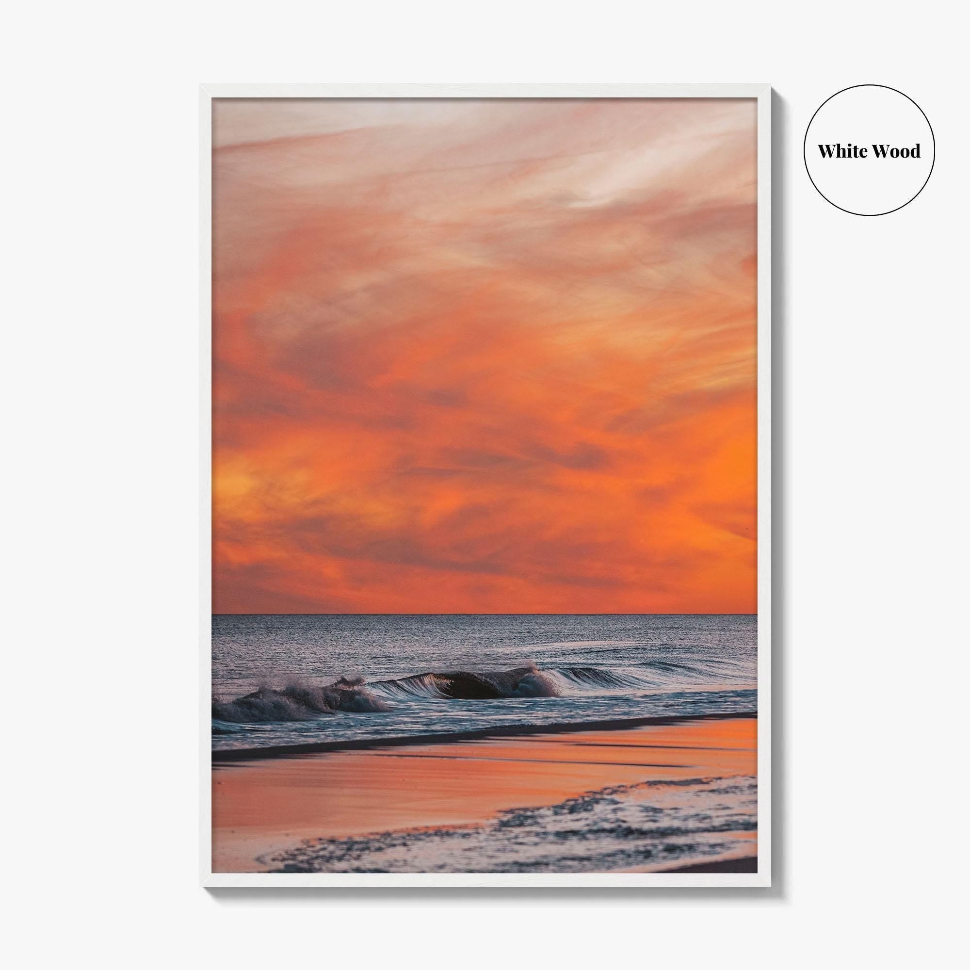 Jones Beach Pink and Orange Fine Art Photo Print, Long Island NY Poster
