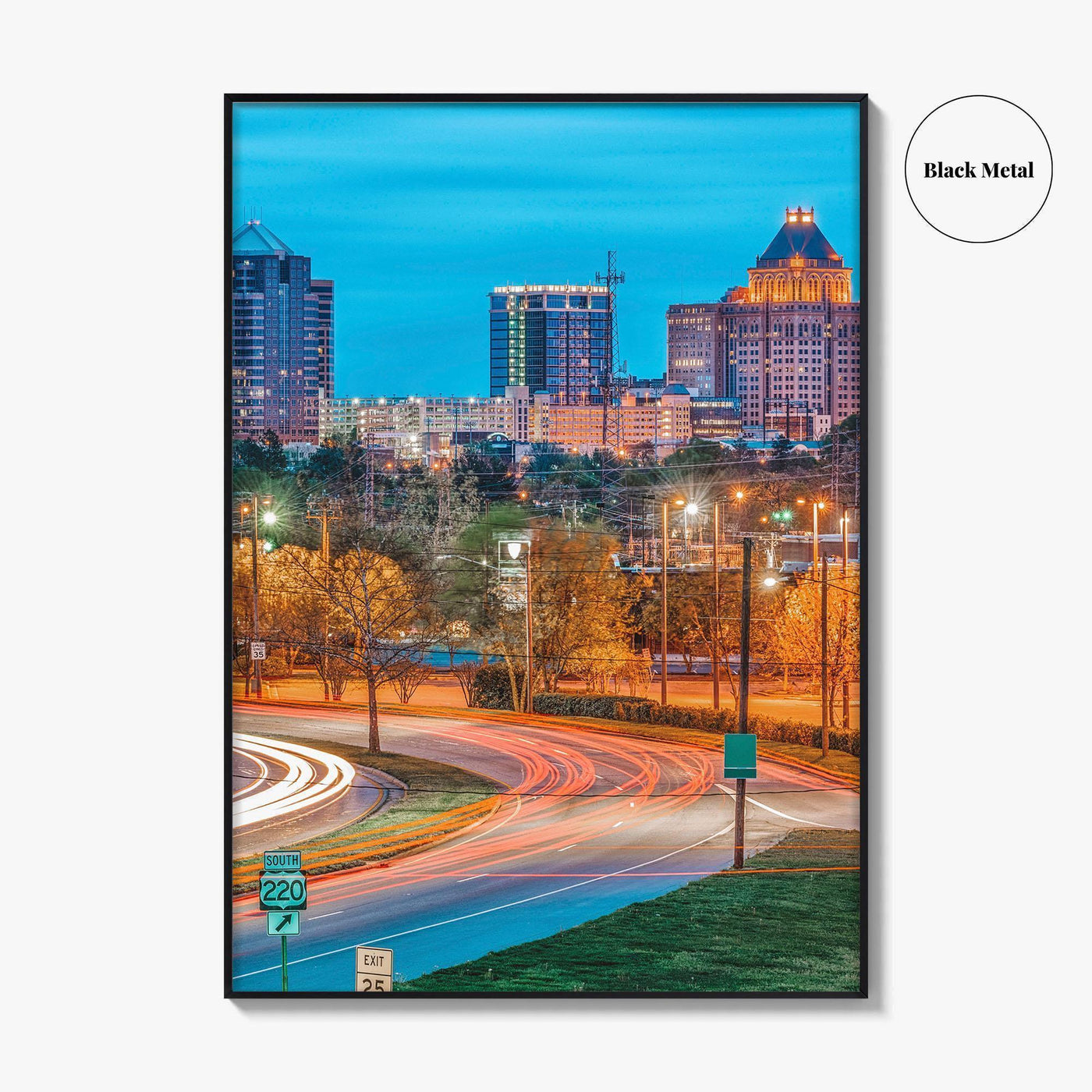 Greensboro Skyline Fine Art Photo Print, North Carolina, USA, Wall Decor Poster