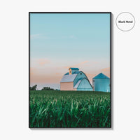 LaSalle County Illinois Fine Art Photo Print, Barn Cornfield Wall Decor Poster, USA