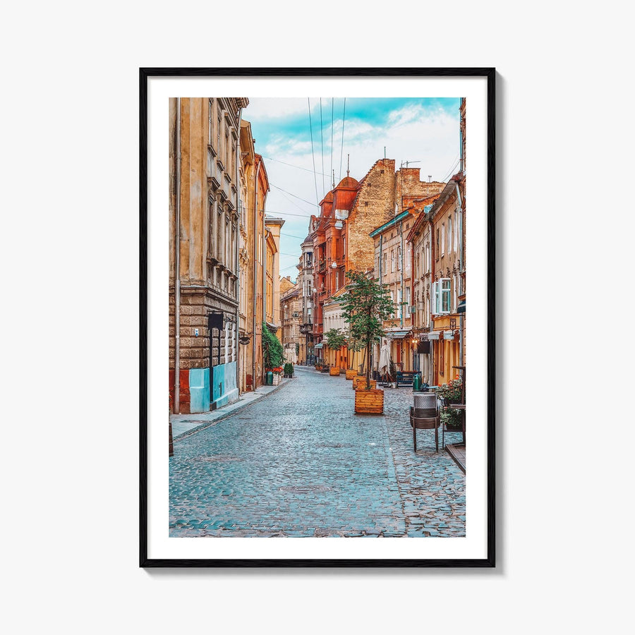 Lviv Fine Art Photo Print, Old Town Street, Ukraine Wall Decor Poster, Lvov