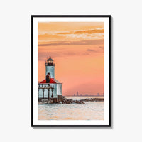 Michigan City Skyline Fine Art Photo Print, Indiana, Lighthouse, Chicago, USA, Wall Decor, Poster