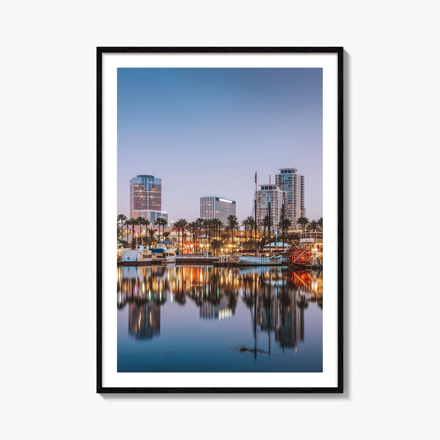 Long Beach Skyline Fine Art Photo Print, California USA, Wall Decor Poster