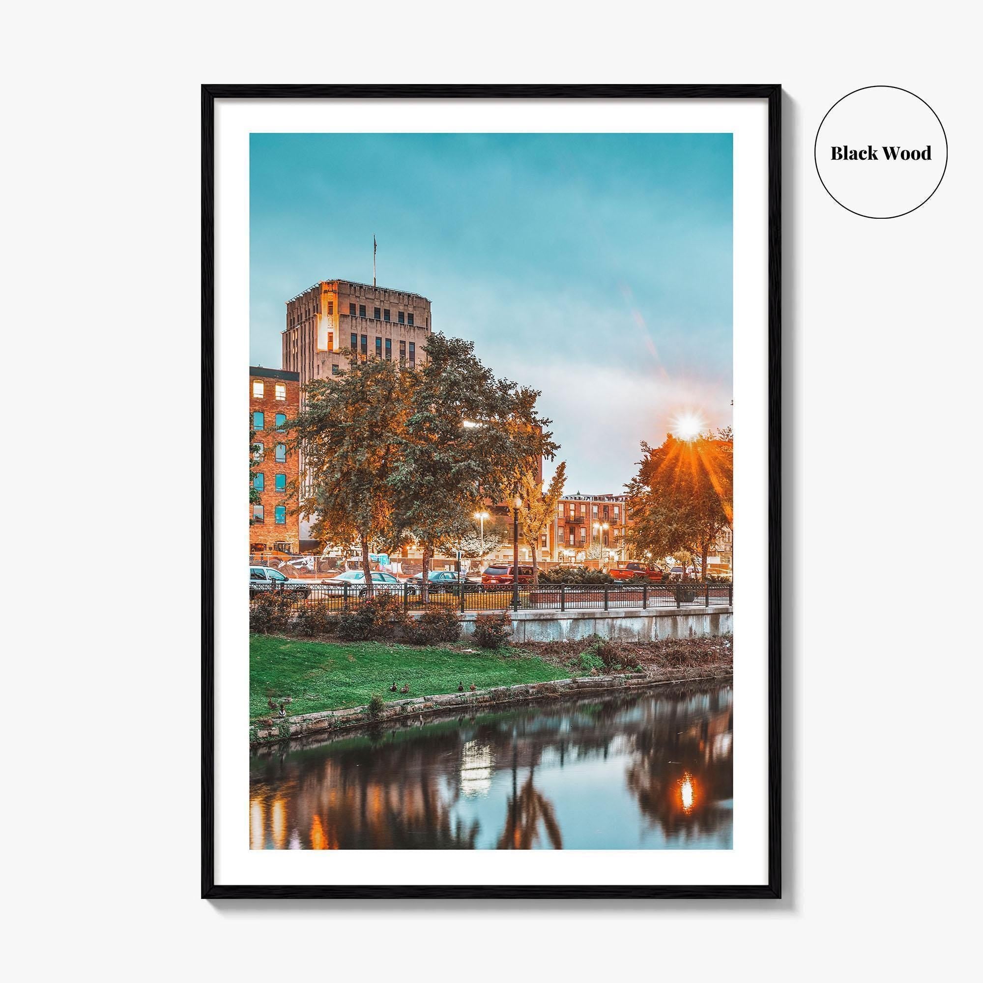 Kalamazoo Fine Art Photo Print, Michigan USA Downtown Wall Poster