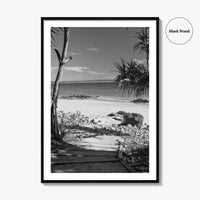 Noosa Heads Black and White Fine Art Photo Print, Sunshine Coast Australia Poster