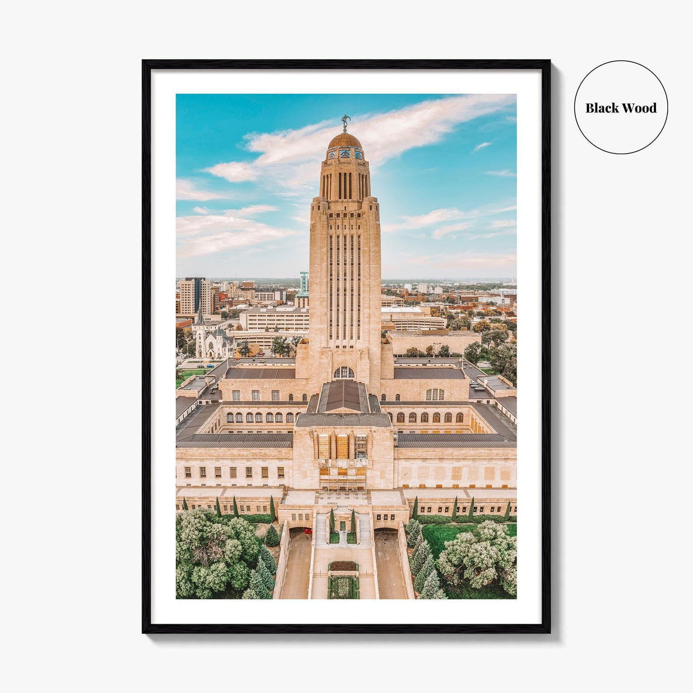 Lincoln Fine Art Photo Print, Nebraska State Capitol Poster, Downtown Wall Decor, USA