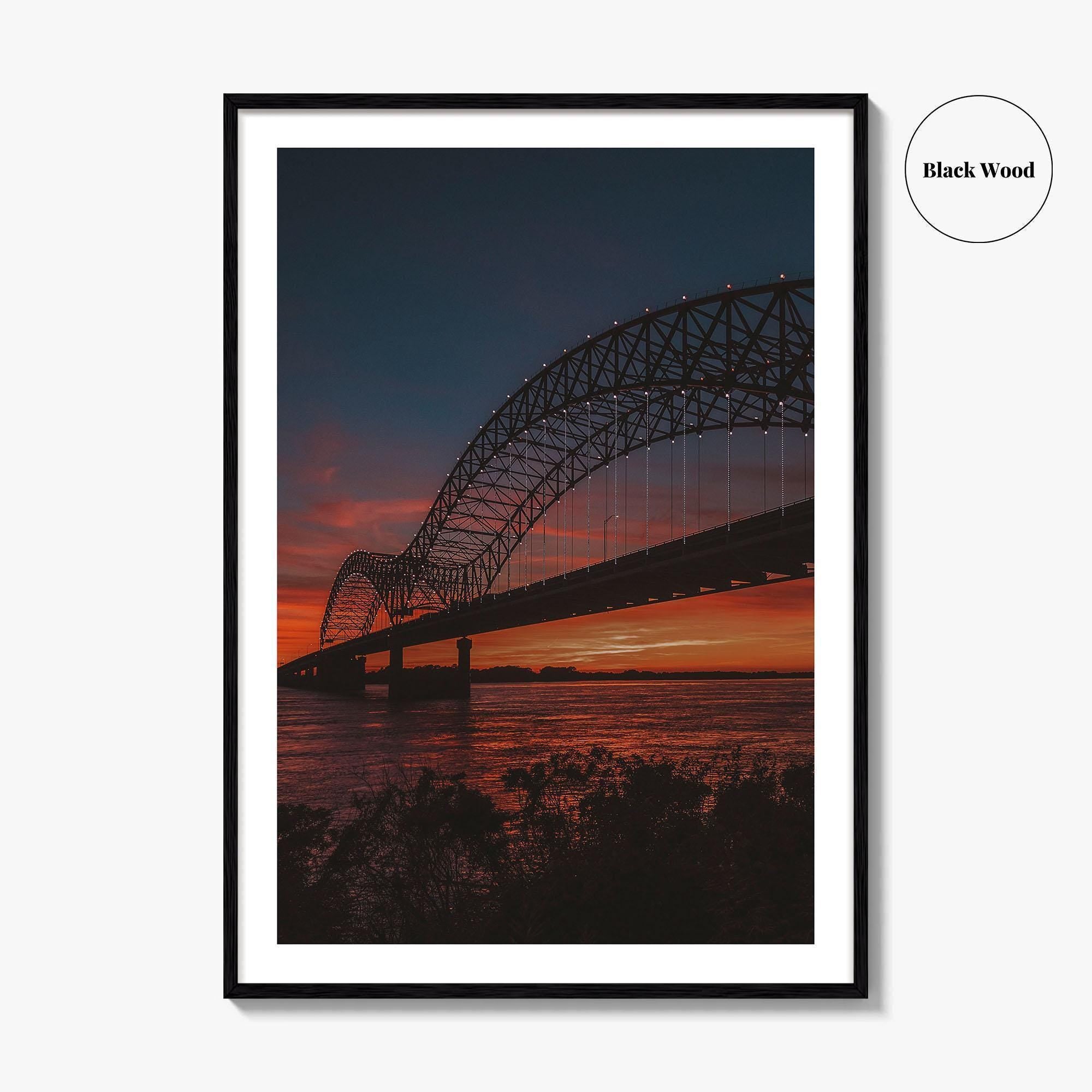 Memphis Fine Art Photo Print, Hernando de Soto Bridge, Tennessee, Wall Art Poster