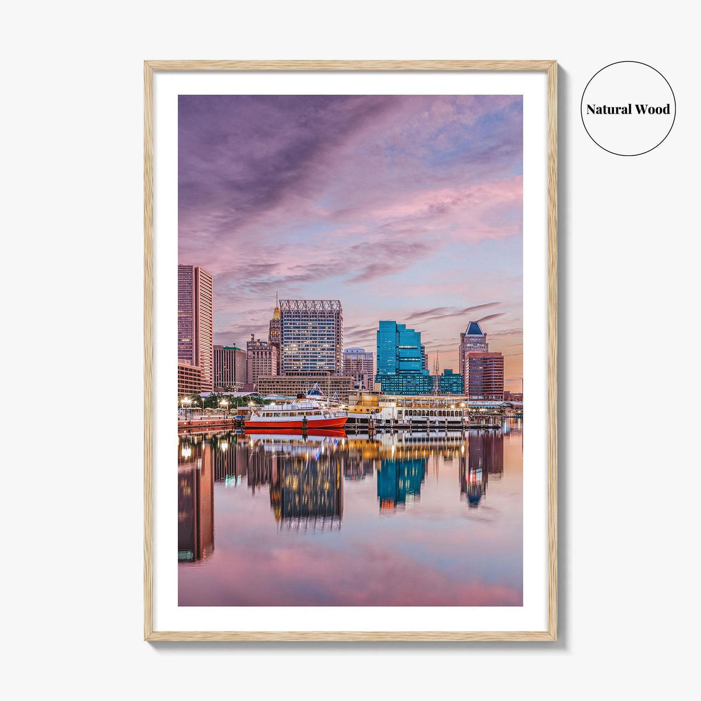 Baltimore Skyline Fine Art Photo Print, Inner Harbor, Maryland, USA, Wall Decor Poster