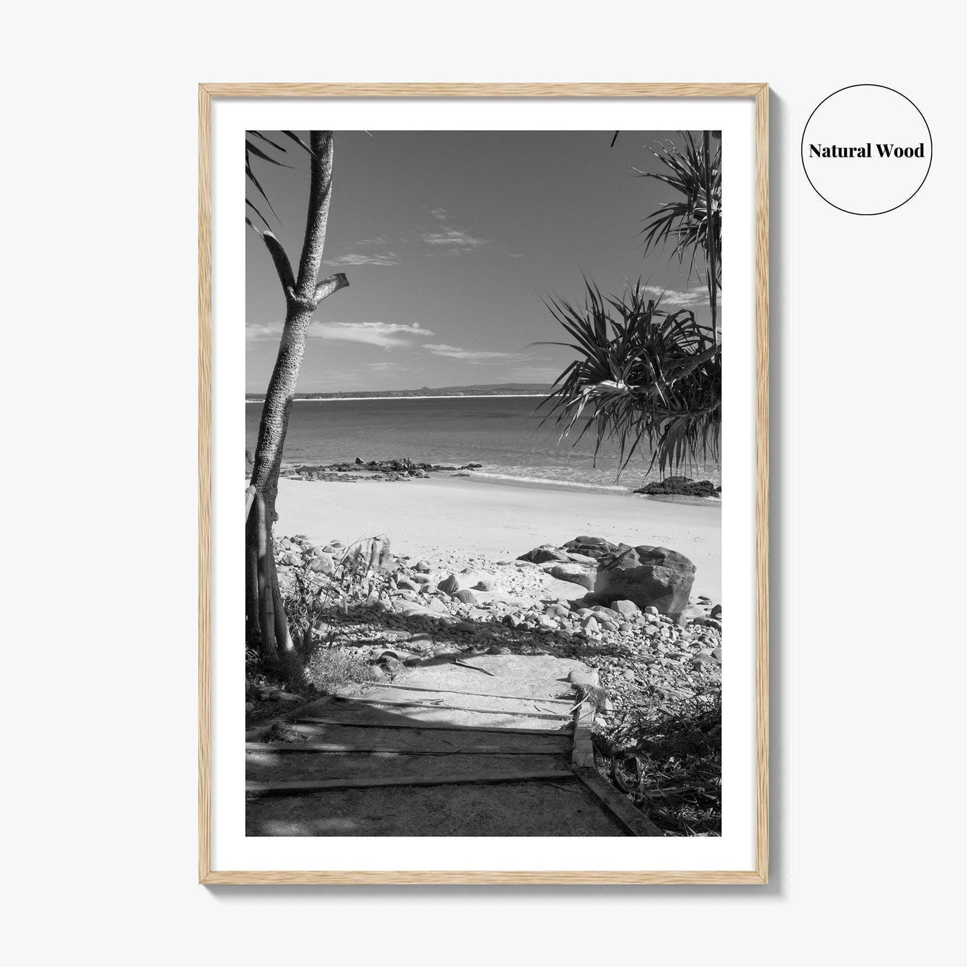 Noosa Heads Black and White Fine Art Photo Print, Sunshine Coast Australia Poster