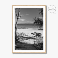 Noosa Heads Black and White Fine Art Photo Print, Sunshine Coast Australia Poster