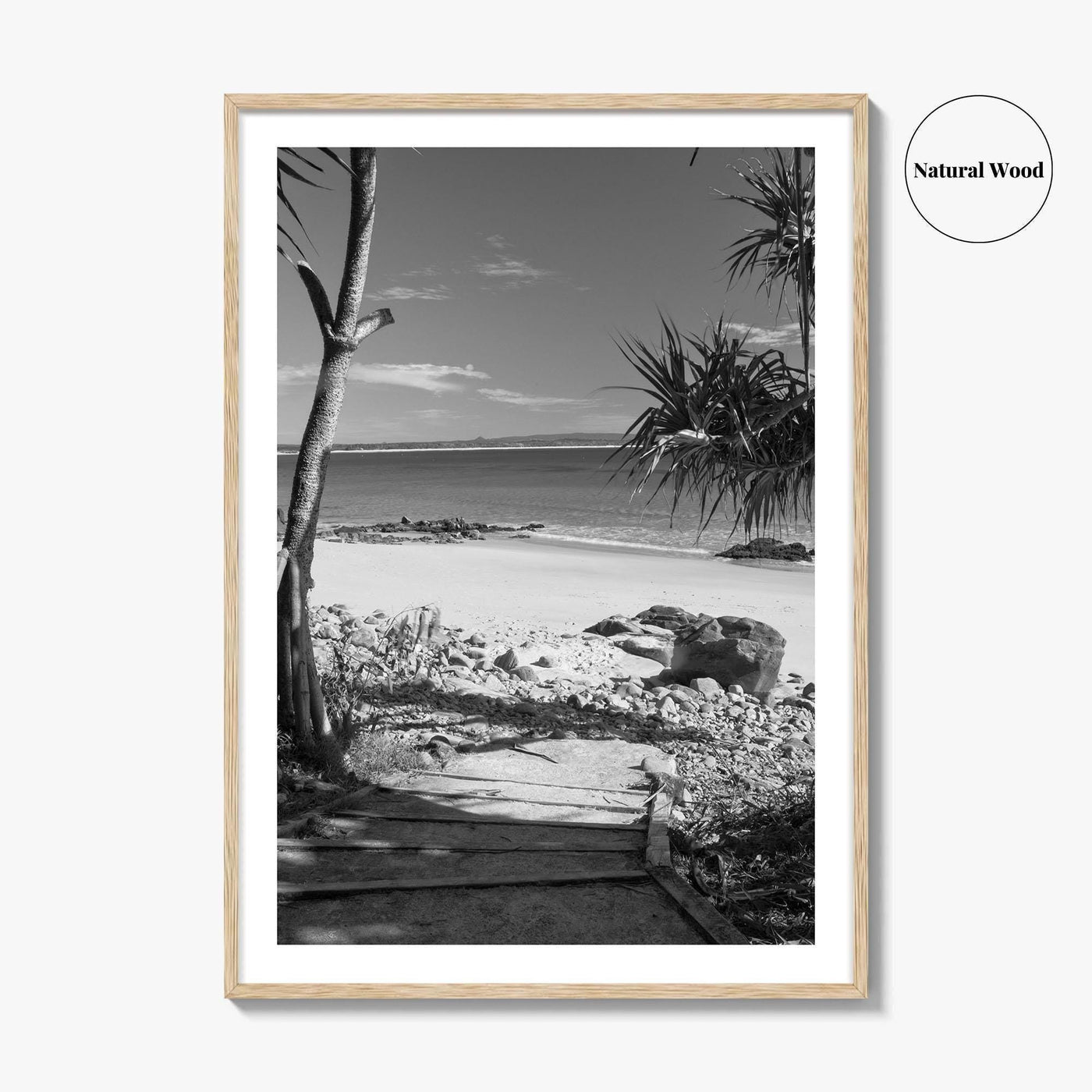Noosa Heads Black and White Fine Art Photo Print, Sunshine Coast Australia Poster