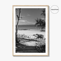 Noosa Heads Black and White Fine Art Photo Print, Sunshine Coast Australia Poster
