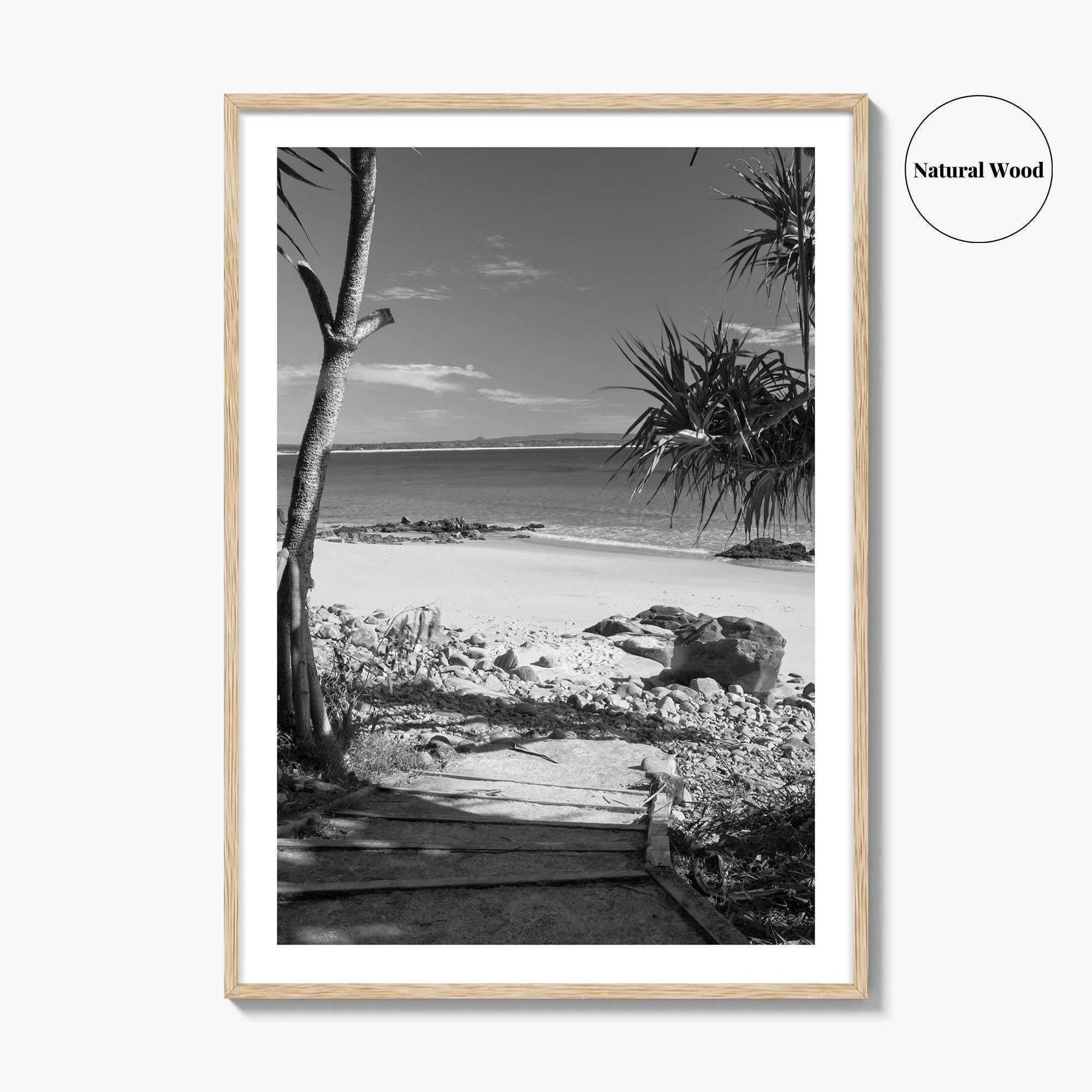 Noosa Heads Black and White Fine Art Photo Print, Sunshine Coast Australia Poster