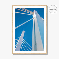 Milwaukee Blue Fine Art Photo Print, Wisconsin Wall Decor Poster, USA Bridge Photo