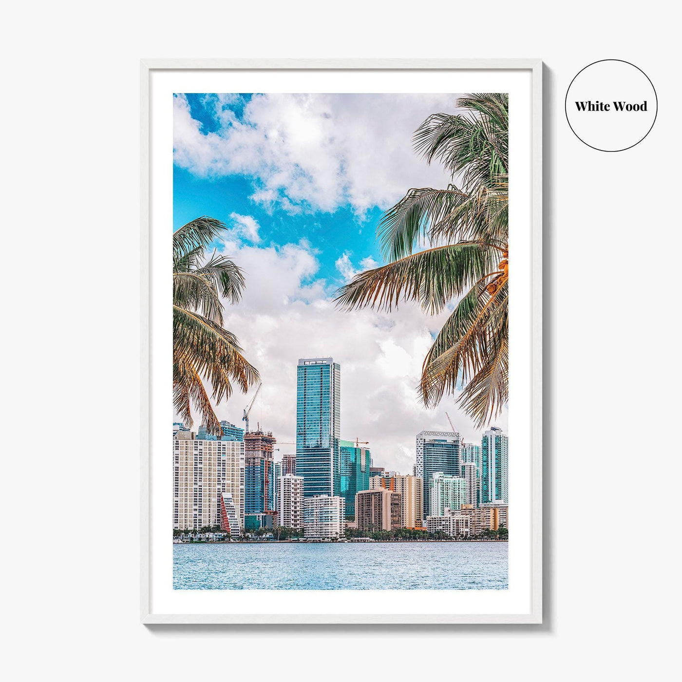 Miami Skyline Fine Art Photo Print, Downtown Wall Poster, Florida USA