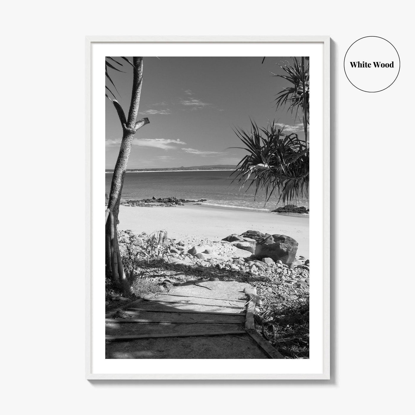 Noosa Heads Black and White Fine Art Photo Print, Sunshine Coast Australia Poster