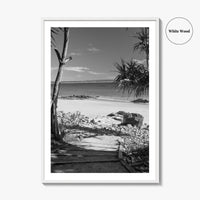 Noosa Heads Black and White Fine Art Photo Print, Sunshine Coast Australia Poster