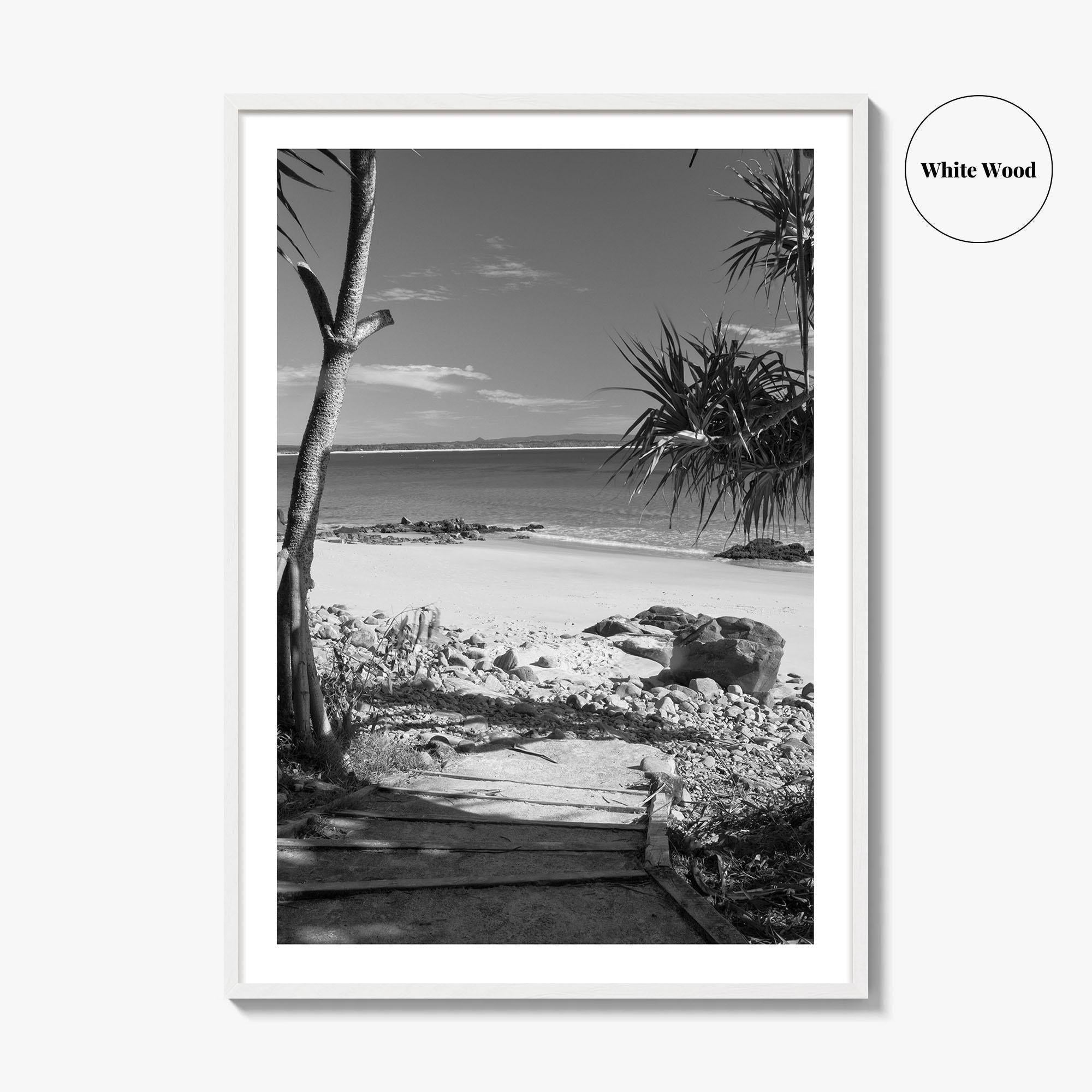 Noosa Heads Black and White Fine Art Photo Print, Sunshine Coast Australia Poster