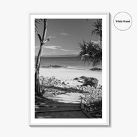 Noosa Heads Black and White Fine Art Photo Print, Sunshine Coast Australia Poster