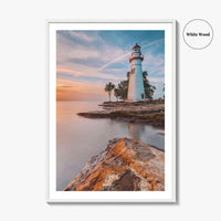 Marblehead Lighthouse Fine Art Photo Print, Lake Erie, Ohio USA, Wall Decor Poster