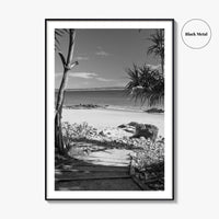 Noosa Heads Black and White Fine Art Photo Print, Sunshine Coast Australia Poster