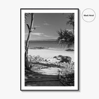Noosa Heads Black and White Fine Art Photo Print, Sunshine Coast Australia Poster