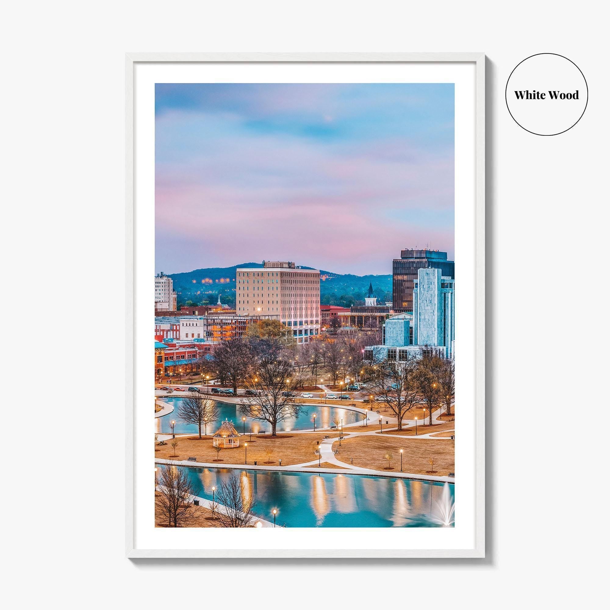 Huntsville Skyline Fine Art Photo Print, Alabama Wall Poster, USA