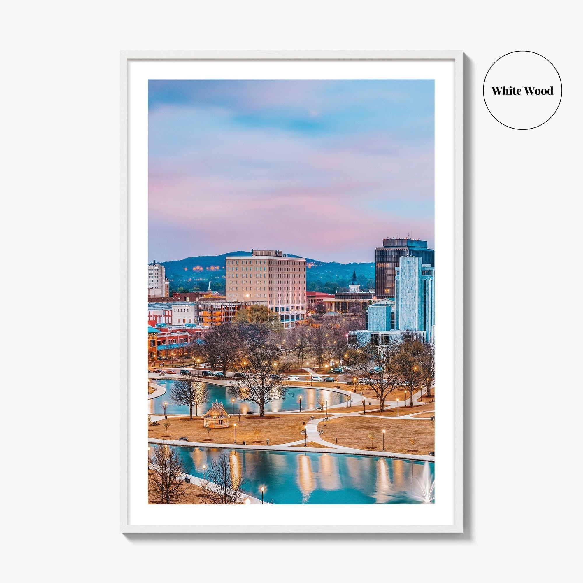 Huntsville Skyline Fine Art Photo Print, Alabama Wall Poster, USA