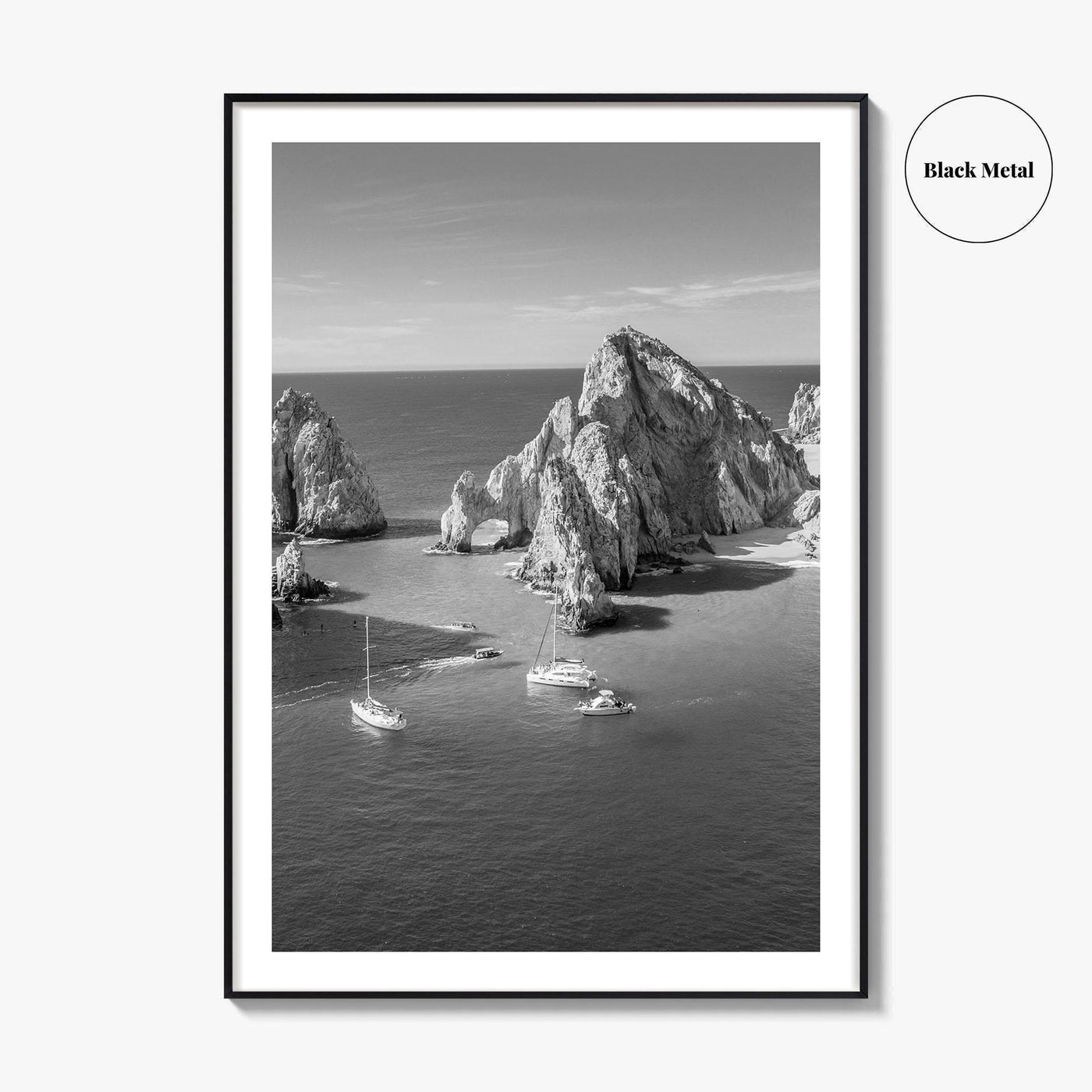 Cabo San Lucas Black and White Fine Art Photo Print, Mexico Poster