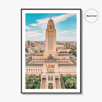 Lincoln Fine Art Photo Print, Nebraska State Capitol Poster, Downtown Wall Decor, USA