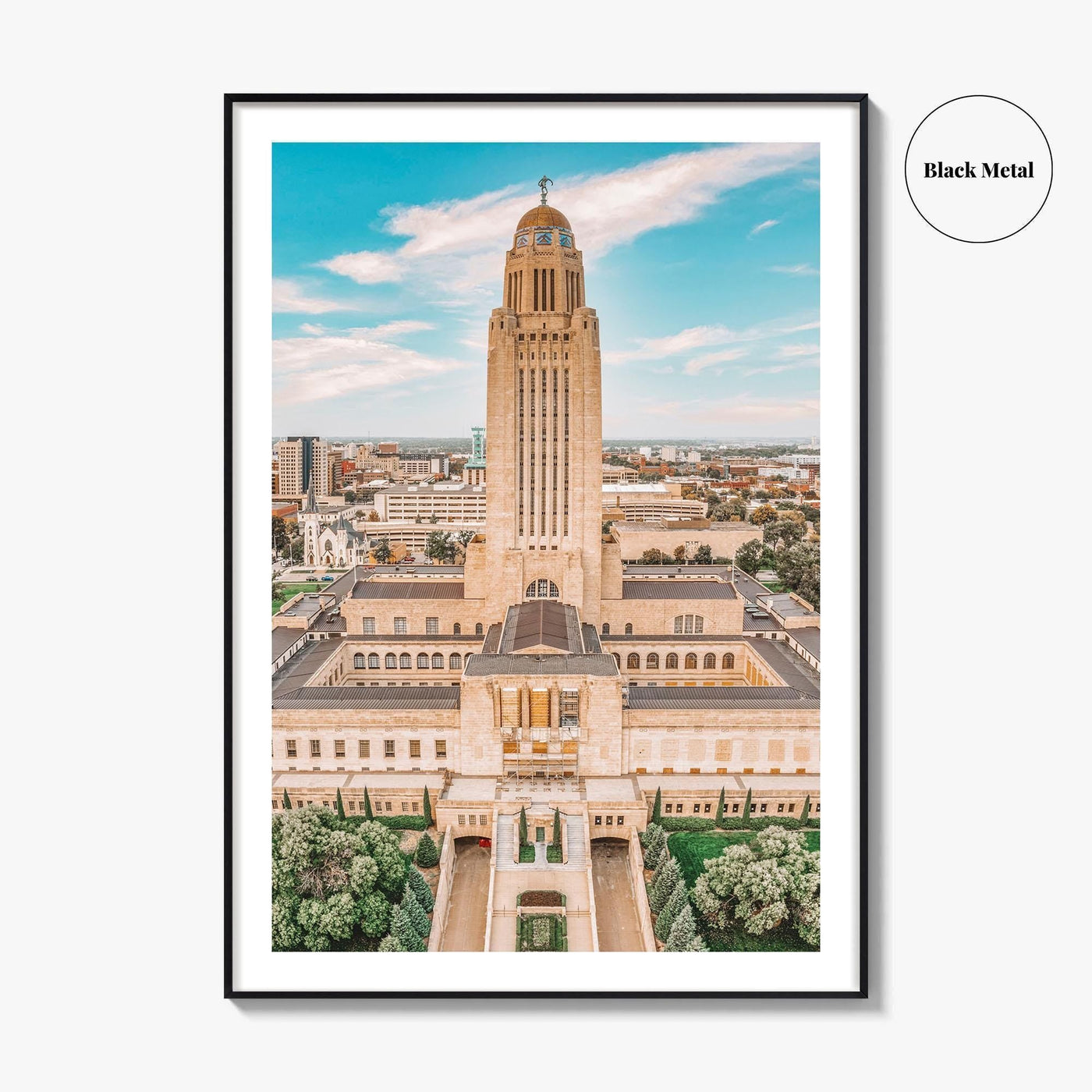 Lincoln Fine Art Photo Print, Nebraska State Capitol Poster, Downtown Wall Decor, USA