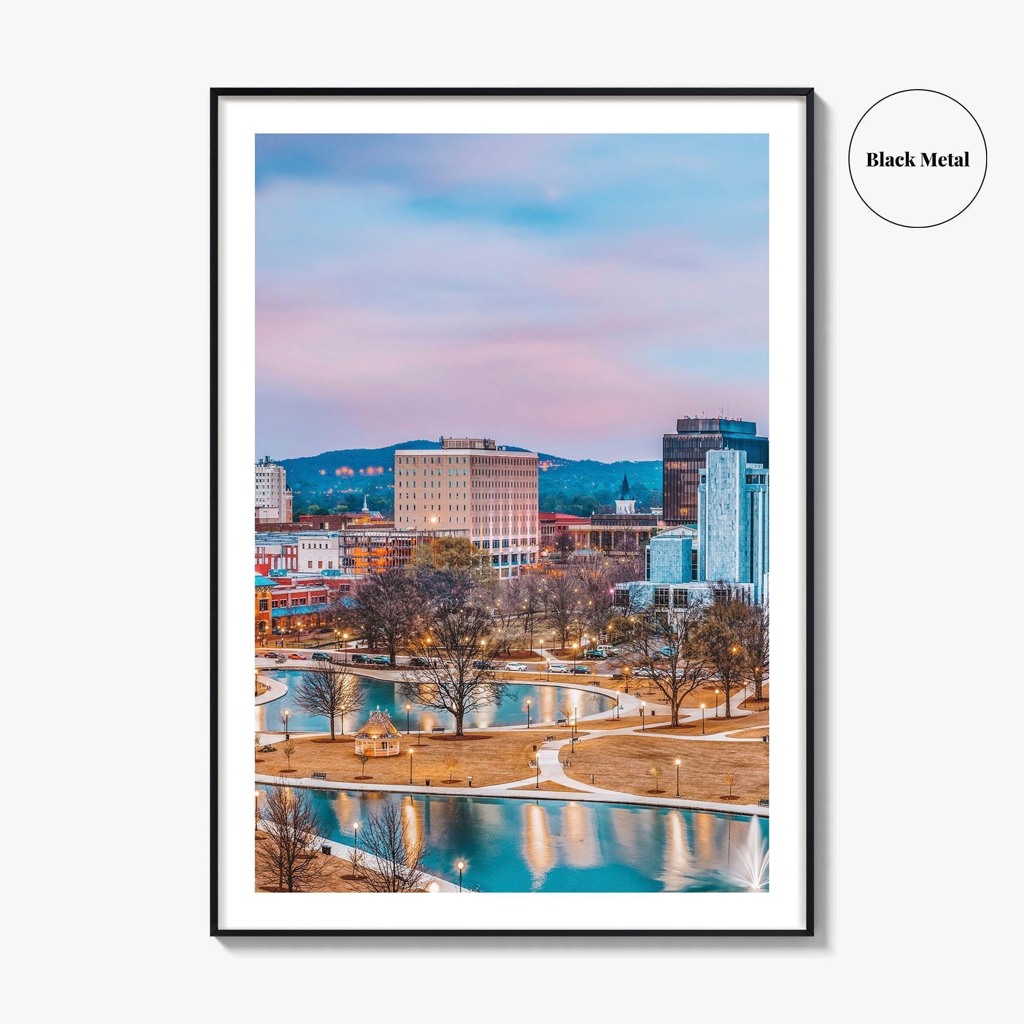 Huntsville Skyline Fine Art Photo Print, Alabama Wall Poster, USA