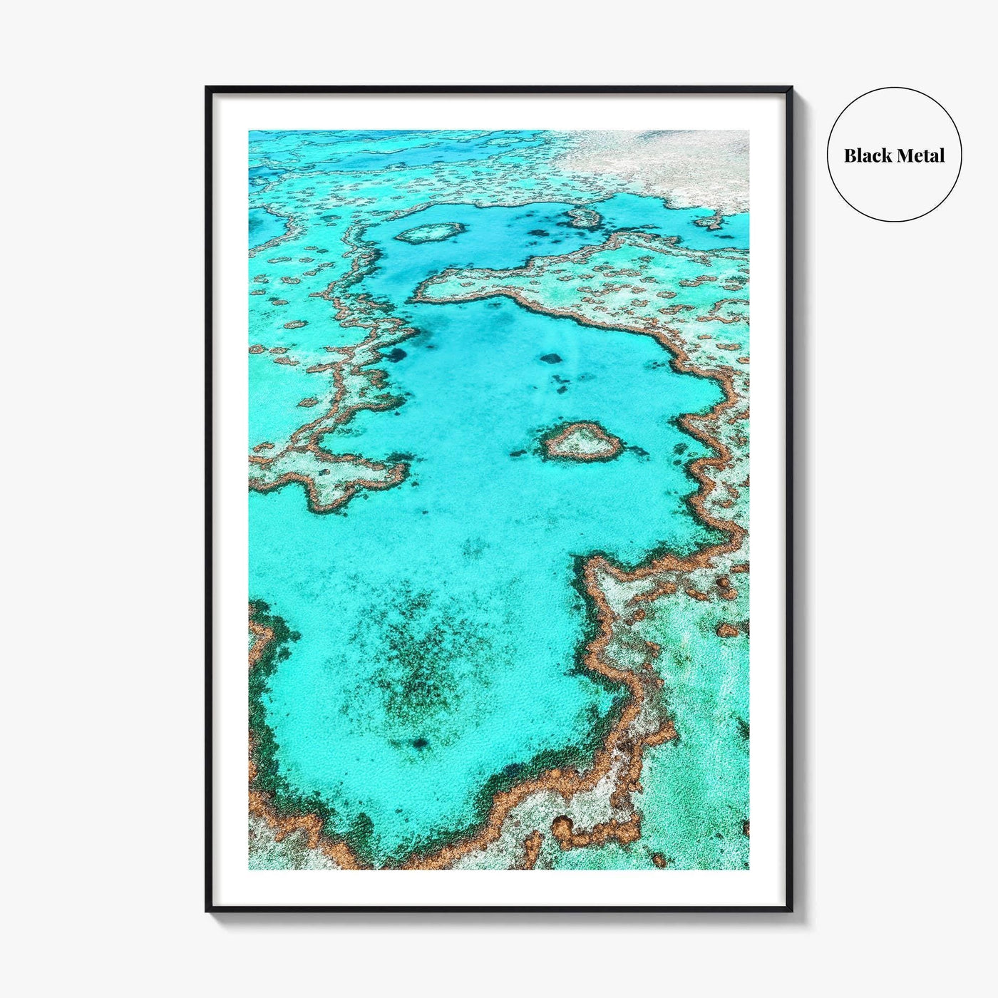 Great Barrier Reef Fine Art Photo Print, Heart Reef Whitsundays Queensland Australia Poster