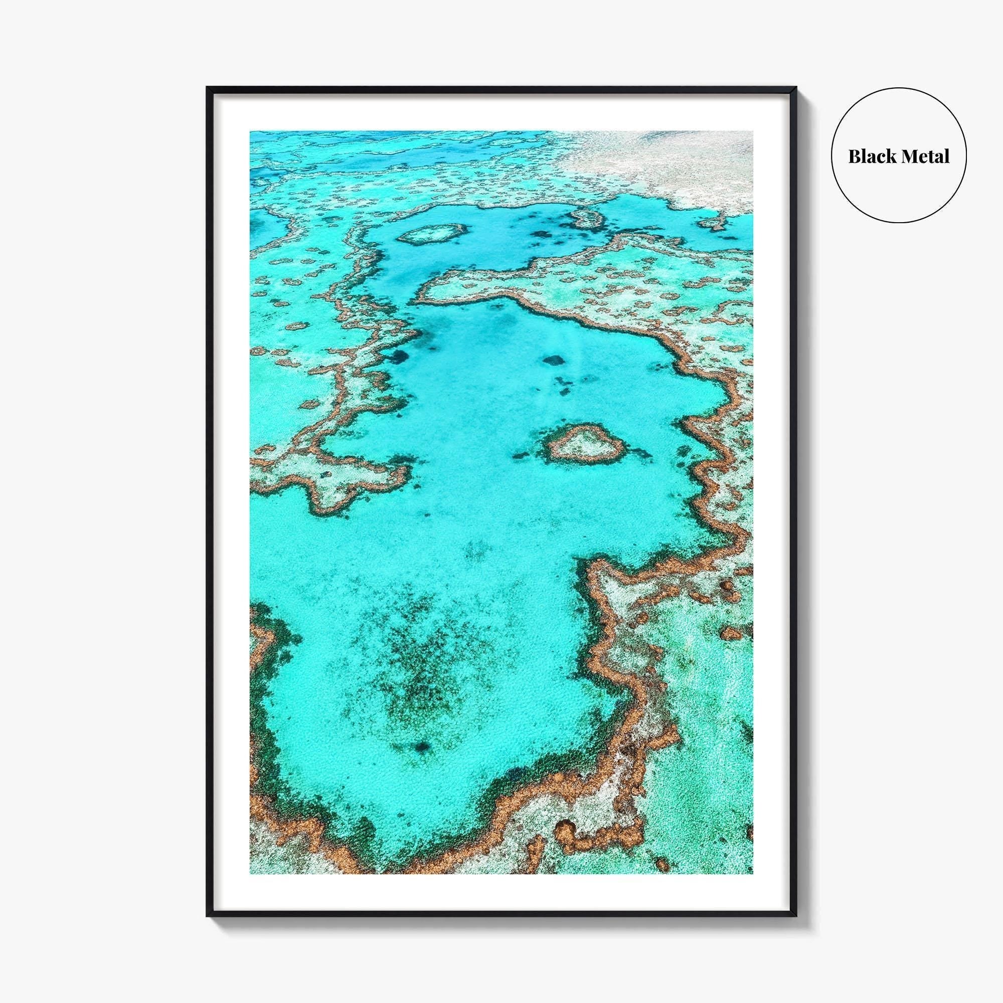 Great Barrier Reef Fine Art Photo Print, Heart Reef Whitsundays Queensland Australia Poster