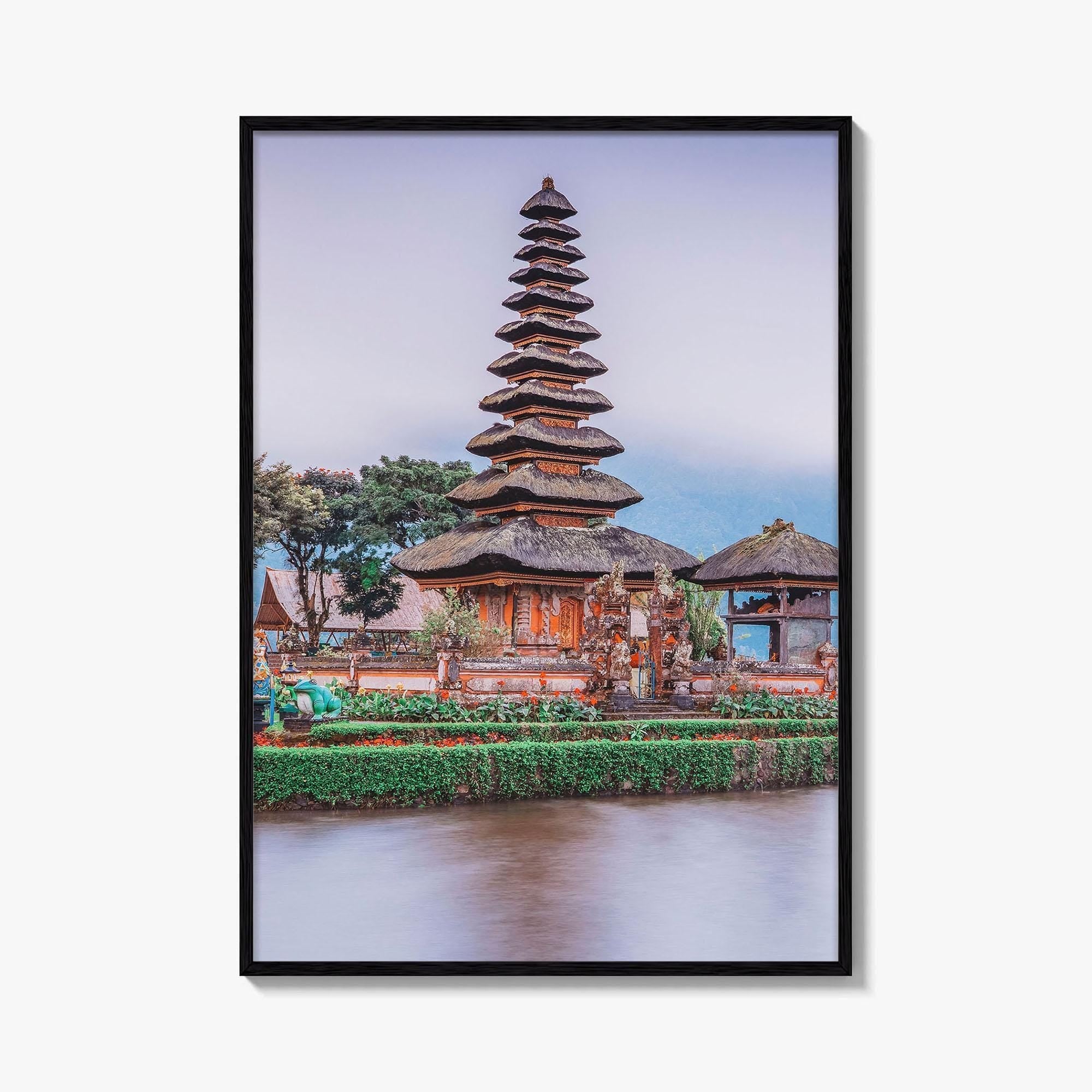 Bali Fine Art Photo Print, Ulun Danu Bratan Temple, Bratan Lake Indonesia Poster
