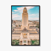Lincoln Fine Art Photo Print, Nebraska State Capitol Poster, Downtown Wall Decor, USA