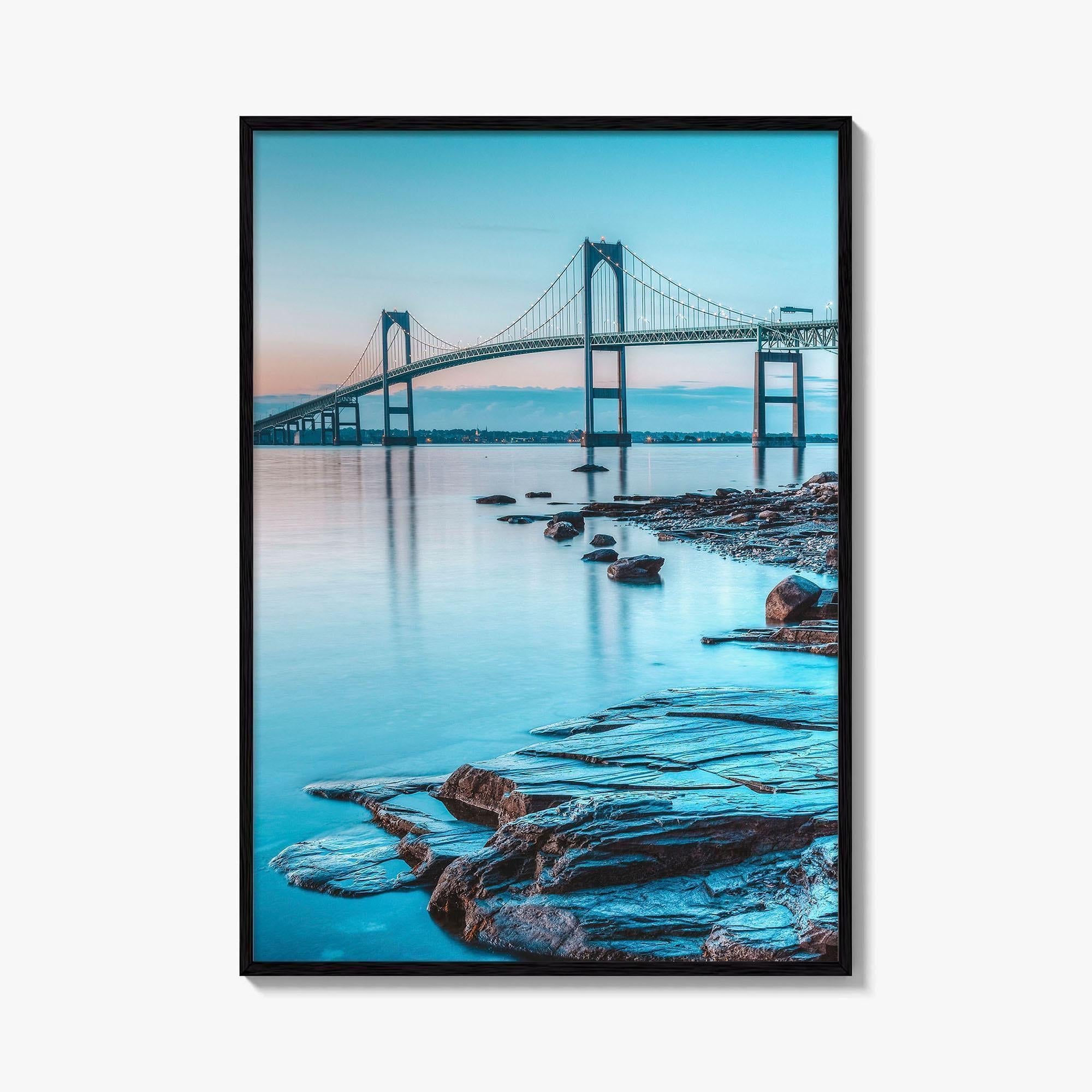 Newport Bridge Fine Art Photo Print, Newport Rhode Island Wall Decor, Jamestown USA
