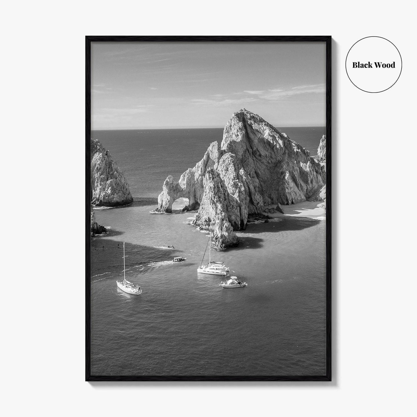 Cabo San Lucas Black and White Fine Art Photo Print, Mexico Poster